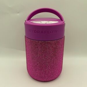 Hydraflow Insulated Pod Pink Rhinestone with Folding Spoon 28 oz NWT
